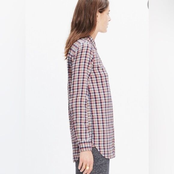 Madewell boyfriend flannel shirt. Large - Picture 3 of 7